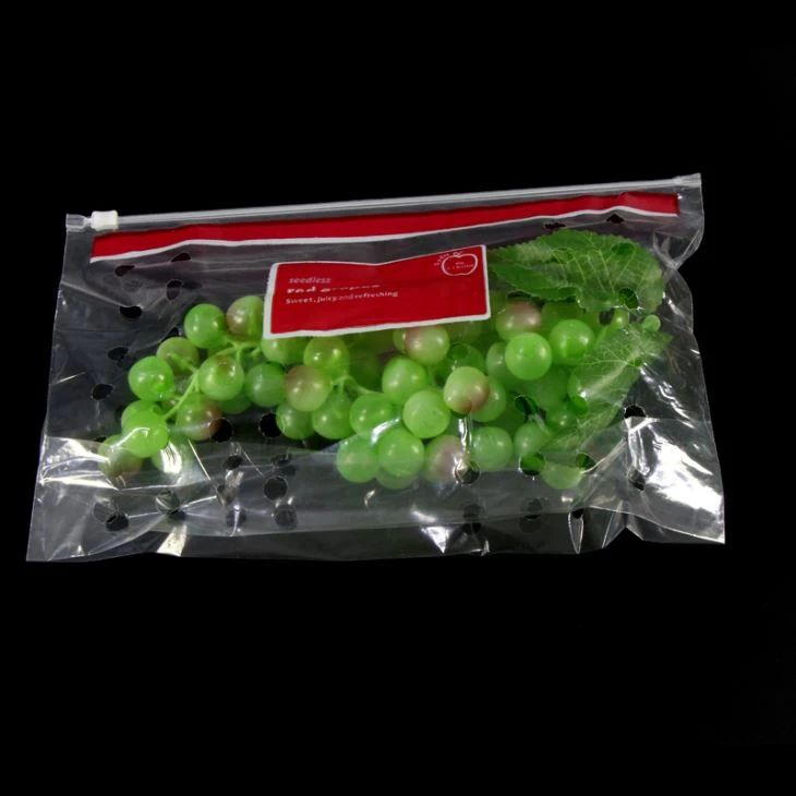 Konpayi fabrikasyon Transparan Zip Fèmen Cpp plastik Fwi anbalaj sak