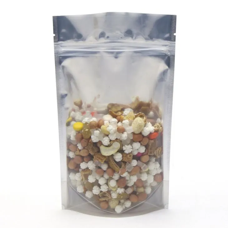 Transparan aliminyòm Foil kanpe moute sak