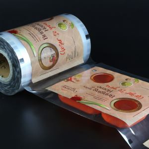 Custom Design Enpresyon Logo Hot Fermeture Film Pou Manje Container