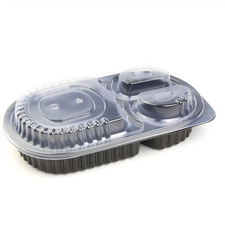 Disposable 3 Compartment Food Container