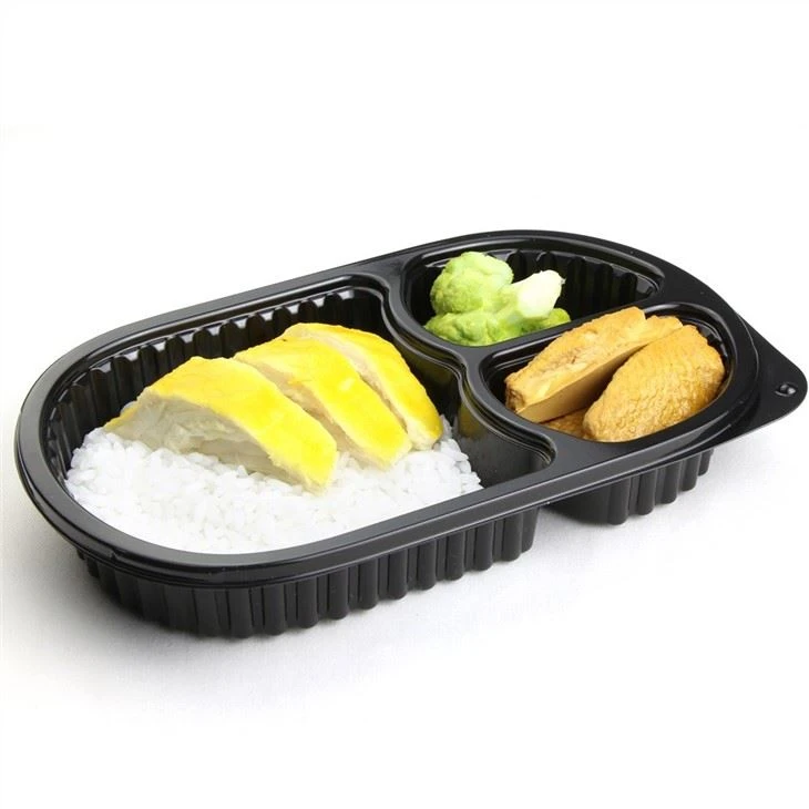 Disposable 3 Compartment Food Container