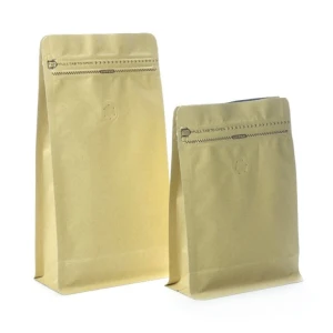 500G Flat Bottom Coffee Bean Packaging Bags With Valve