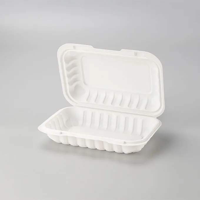 6x9inch Blan Pp Microwaveable Manje Containers Takeout Food To Go Lunch Box Plastik Reusable Clamshell Food ContainerH