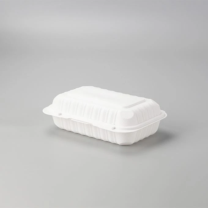 3 lòj biodégradables jetab pou pran mikwo ond anbalaj bwat plastik manje midi...