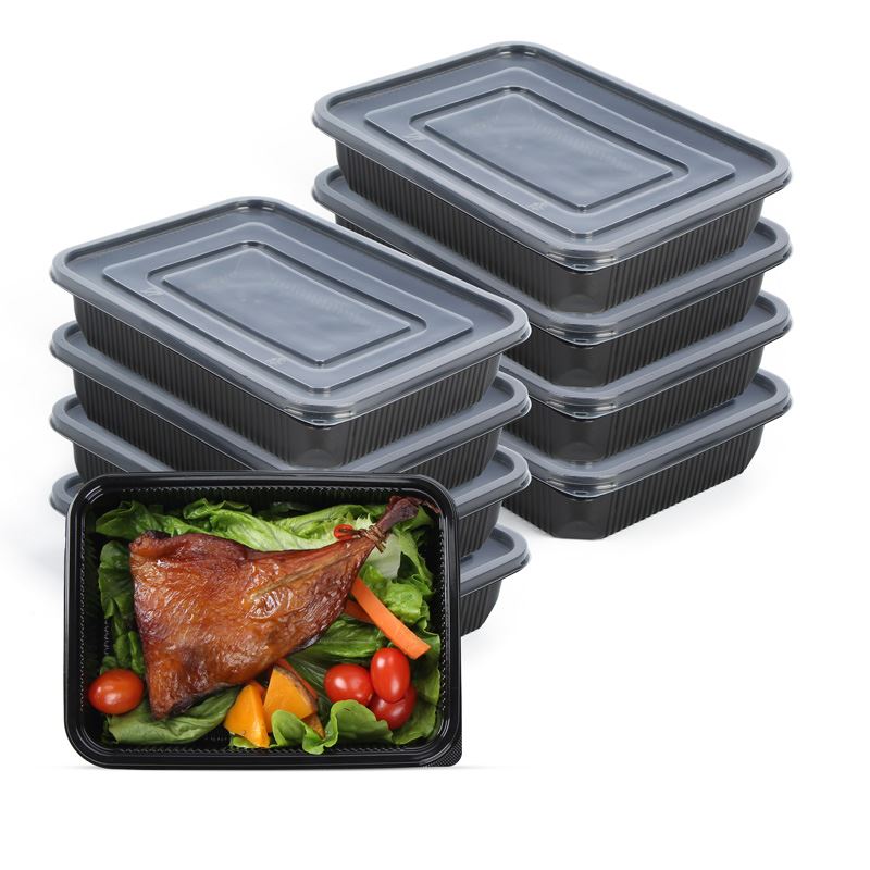 850ml jetab plastik fre kontenè manje 3 lòj mikwo ond manje san danje Bento m...