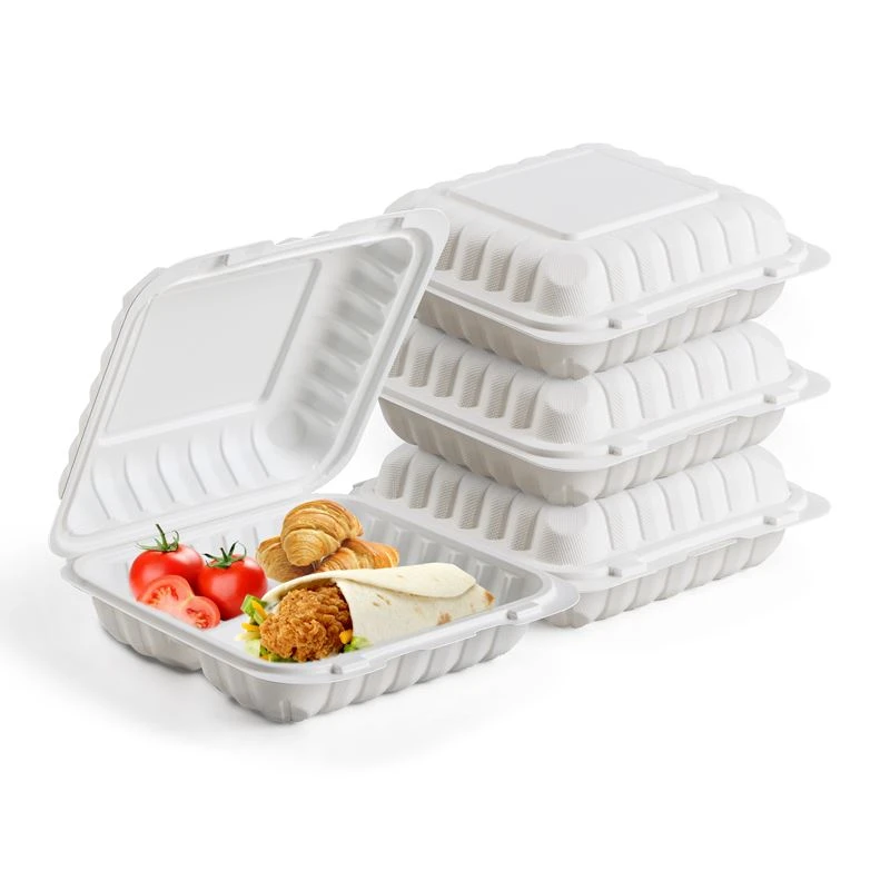 9 x 9 pous Manje Klas Tès Microwavable Fast Food Takeaway Clamshell Resipyan ...