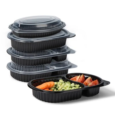 Plastik Reusable Oval Manje Preparasyon Veso