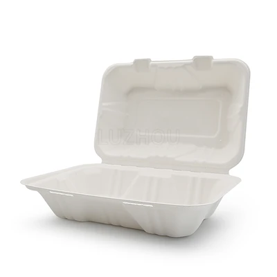 To Go Containers Bagasse Charnières