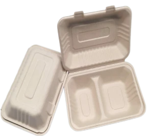 Pou Ale Kontenè Ak Kouvèti Bagasse 2 lòj